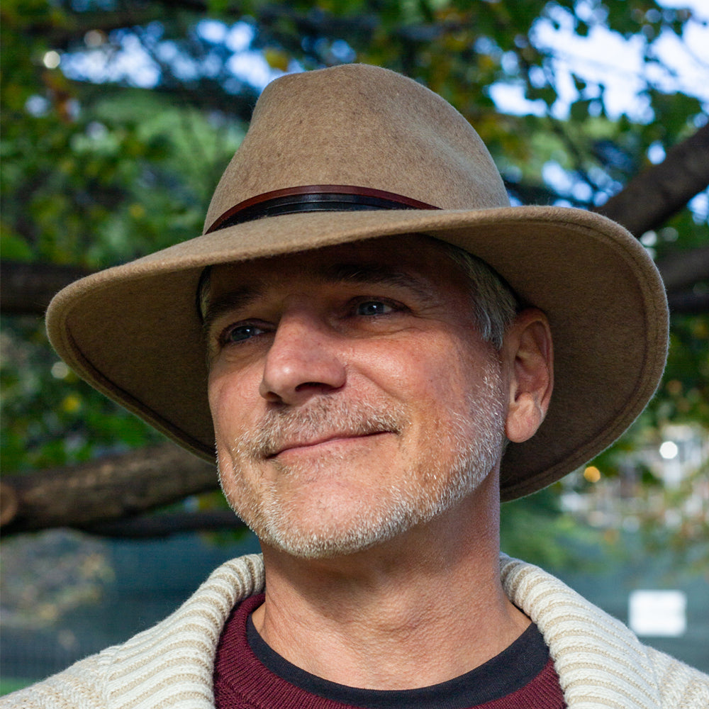 Man in brown hat