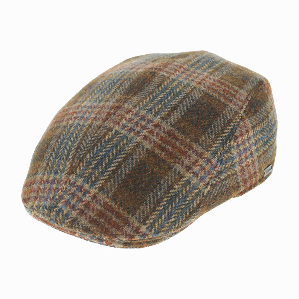 Wigens Cyd modern ivy cap in Coffee 818 Magee Donegal wool tweed, lined with polyester for fall wear