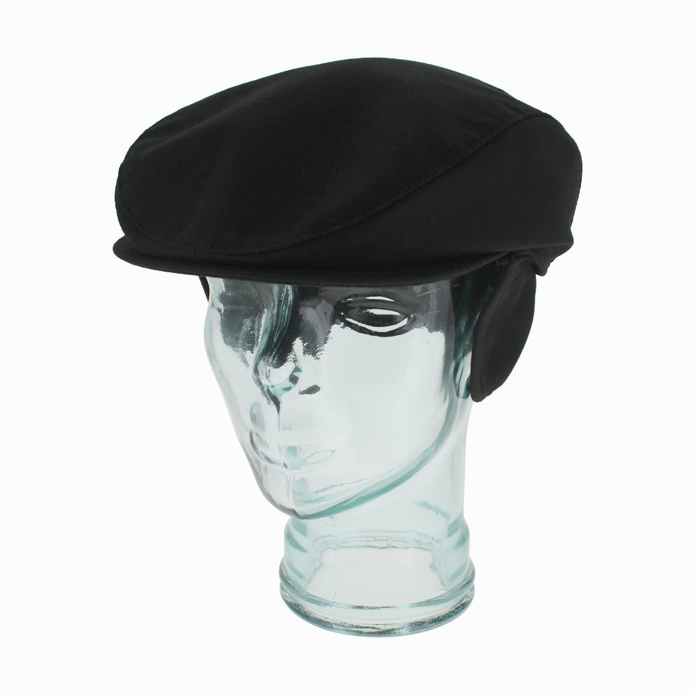 Classic Wigens Jeryd slim ivy cap in black, technical Storm System® fabric for winter wear