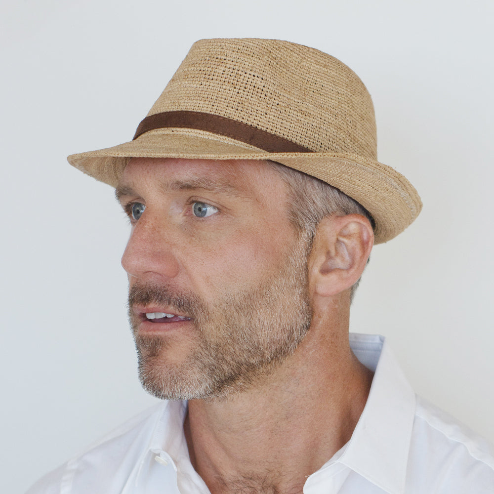 Belfry Ragusa Packable Raffia Straw Trilby Fedora Hats in the