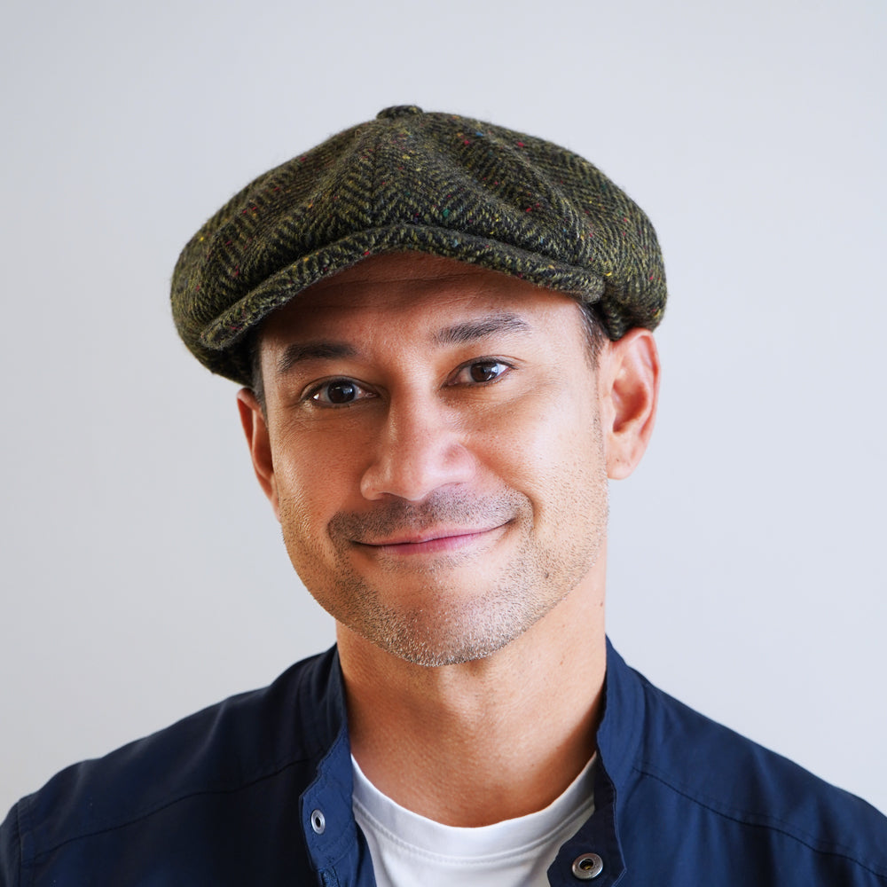 Wigens Shelby Herringbone Wool Newsboy Cap Hats in the Belfry