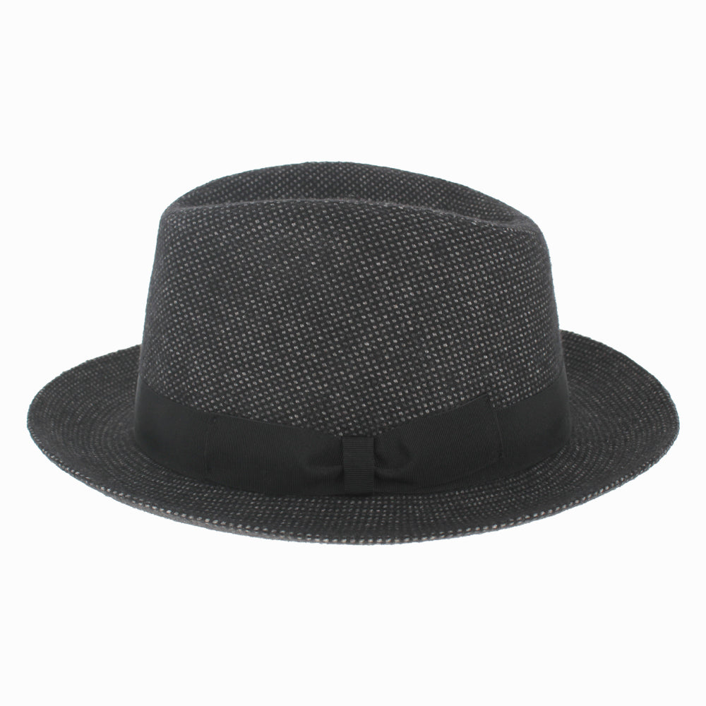 Classic black fedora by Sorbatti, soft and lightweight for warm-weather elegance