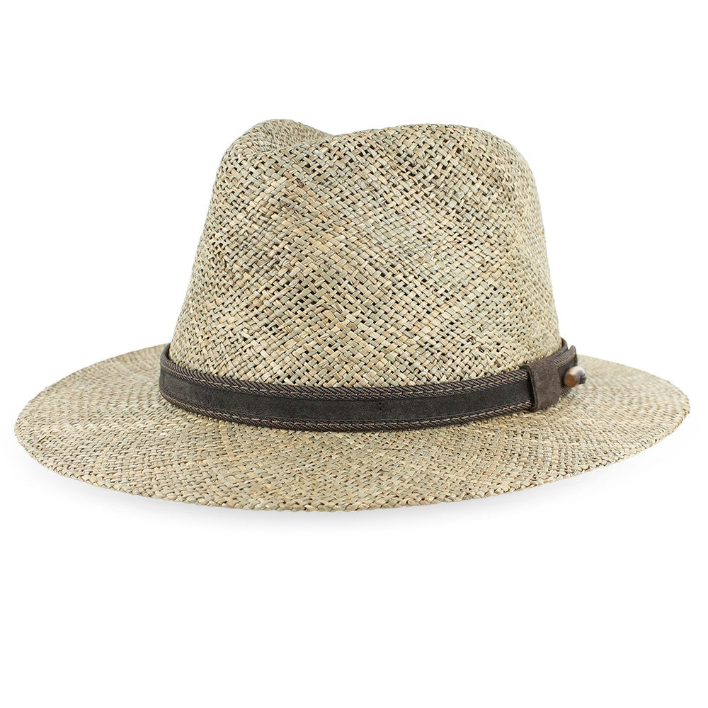 Natural sea grass straw hat Keep It Trendy Hawaiian Seagrass Straw Tie Hat Natural main image 4
