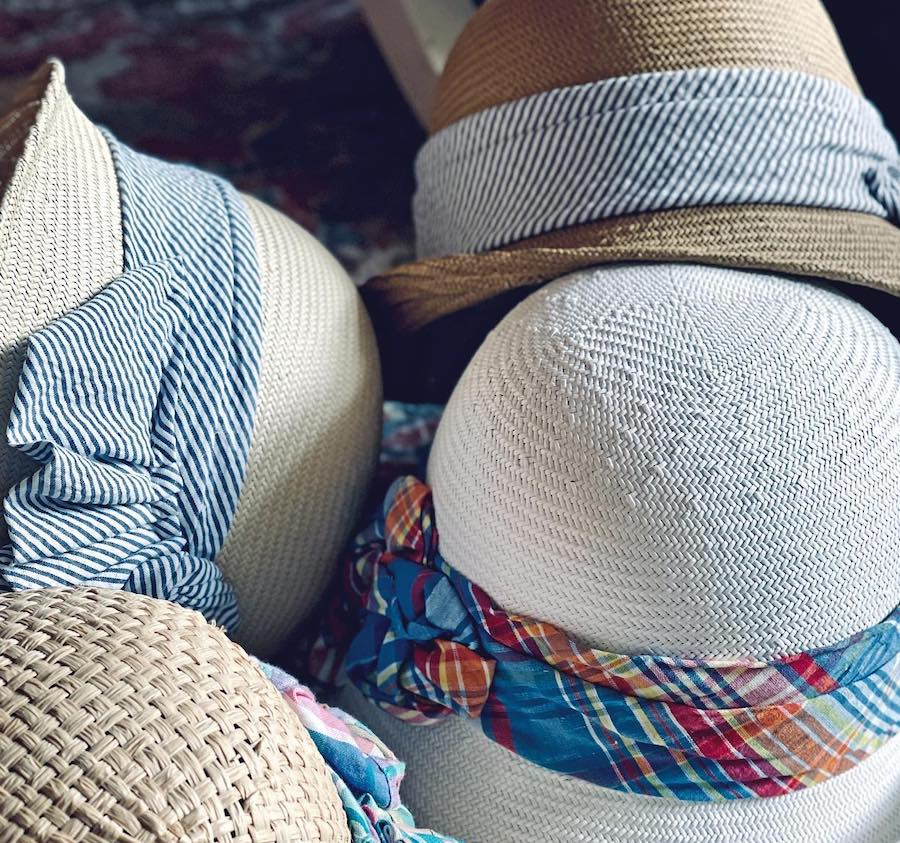 Pile of cloche hats