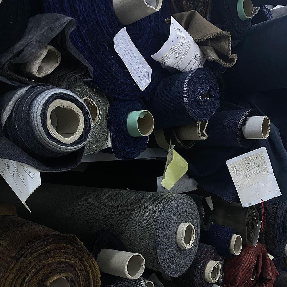 rolls of fabric