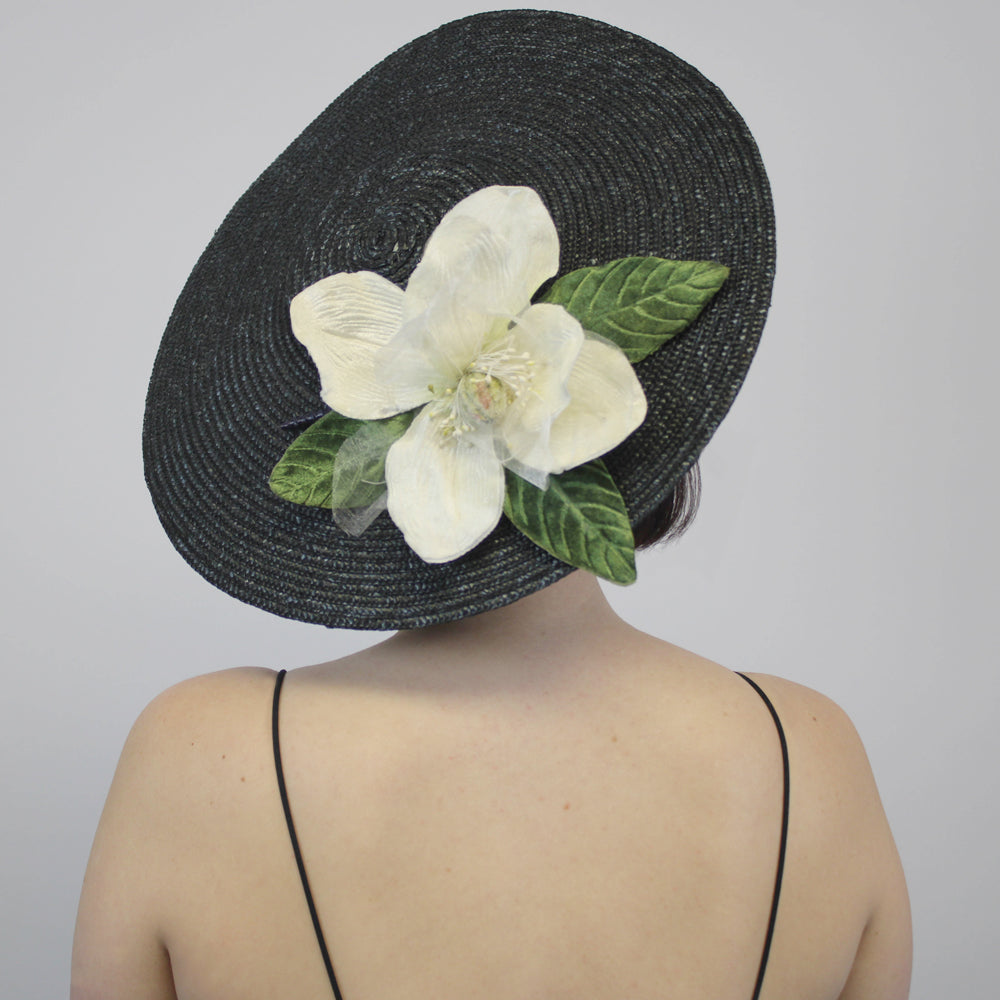 Woman In Black "Jane" hat with flower