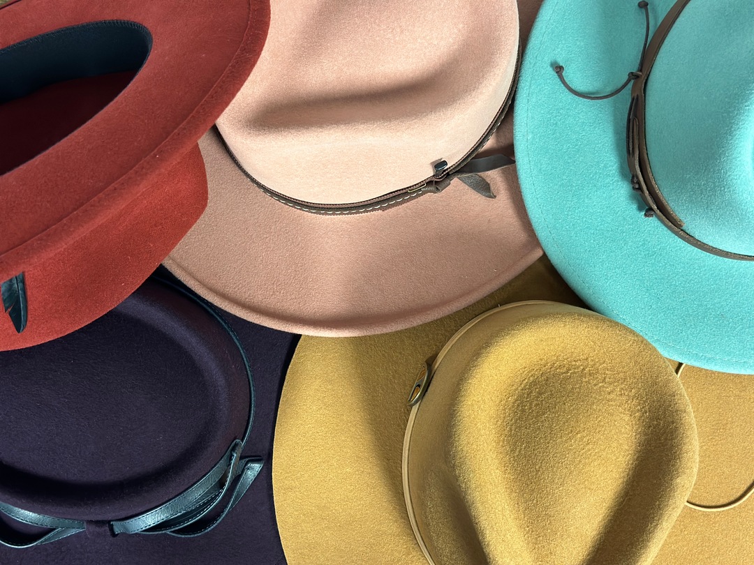 assortment of fall/winter brimmed hats