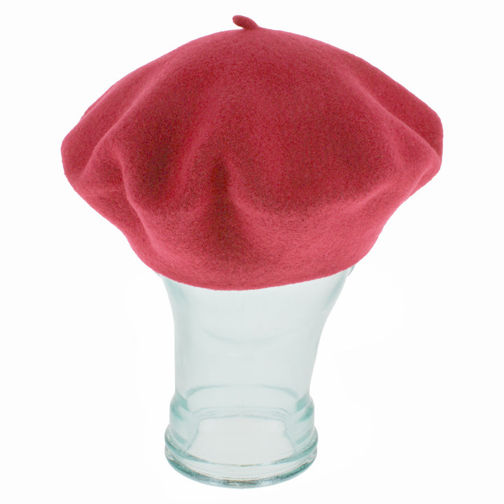 Statement Belfry Italia Amadore tam in striking red wool, artful hand-painted finish for seasonal style