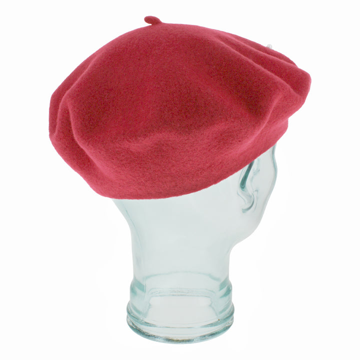 Handmade Belfry Amadore tam hat in red 100% wool, detailed with pearls for fall and winter wardrobes
