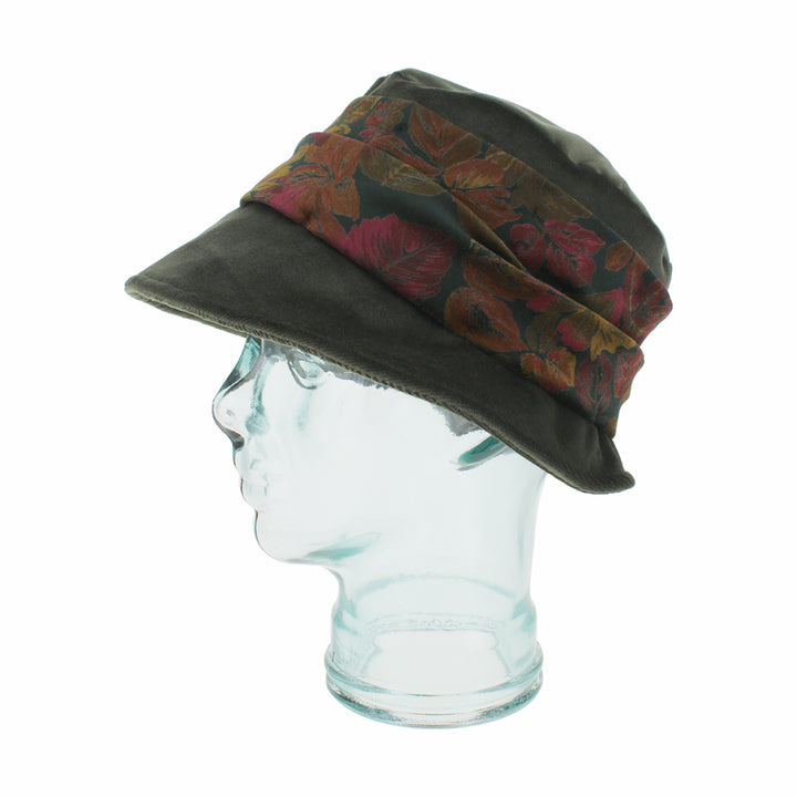 Olive Belfry Aronne packable bucket hat with lined interior for comfort and ease