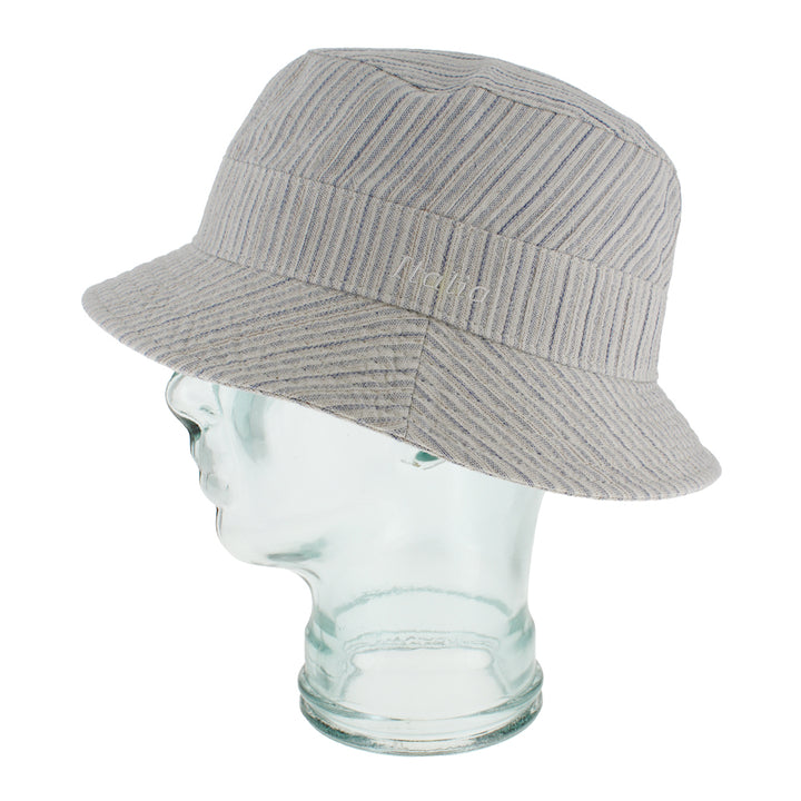 Belfry Barzagli blue striped bucket hat with relaxed fit and comfortable cotton fabric