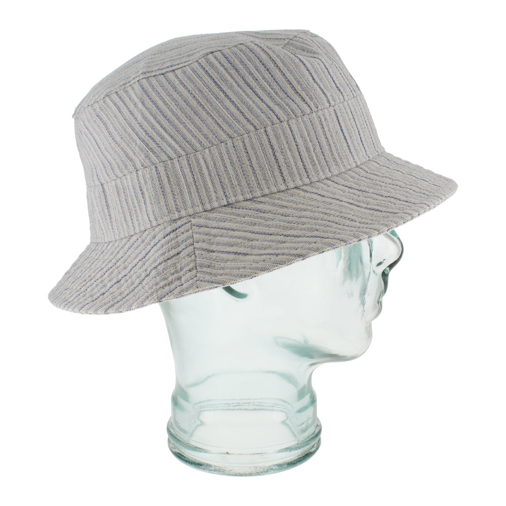 Belfry Italia blue striped bucket hat with breathable fabric and relaxed silhouette