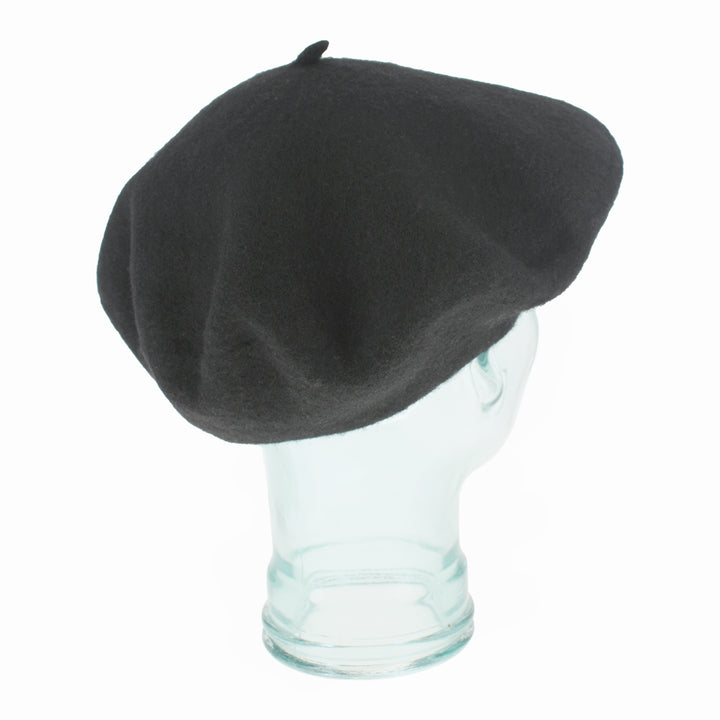 Black wool tam beret, Kathy Jeanne Collection winter hat with timeless elegance