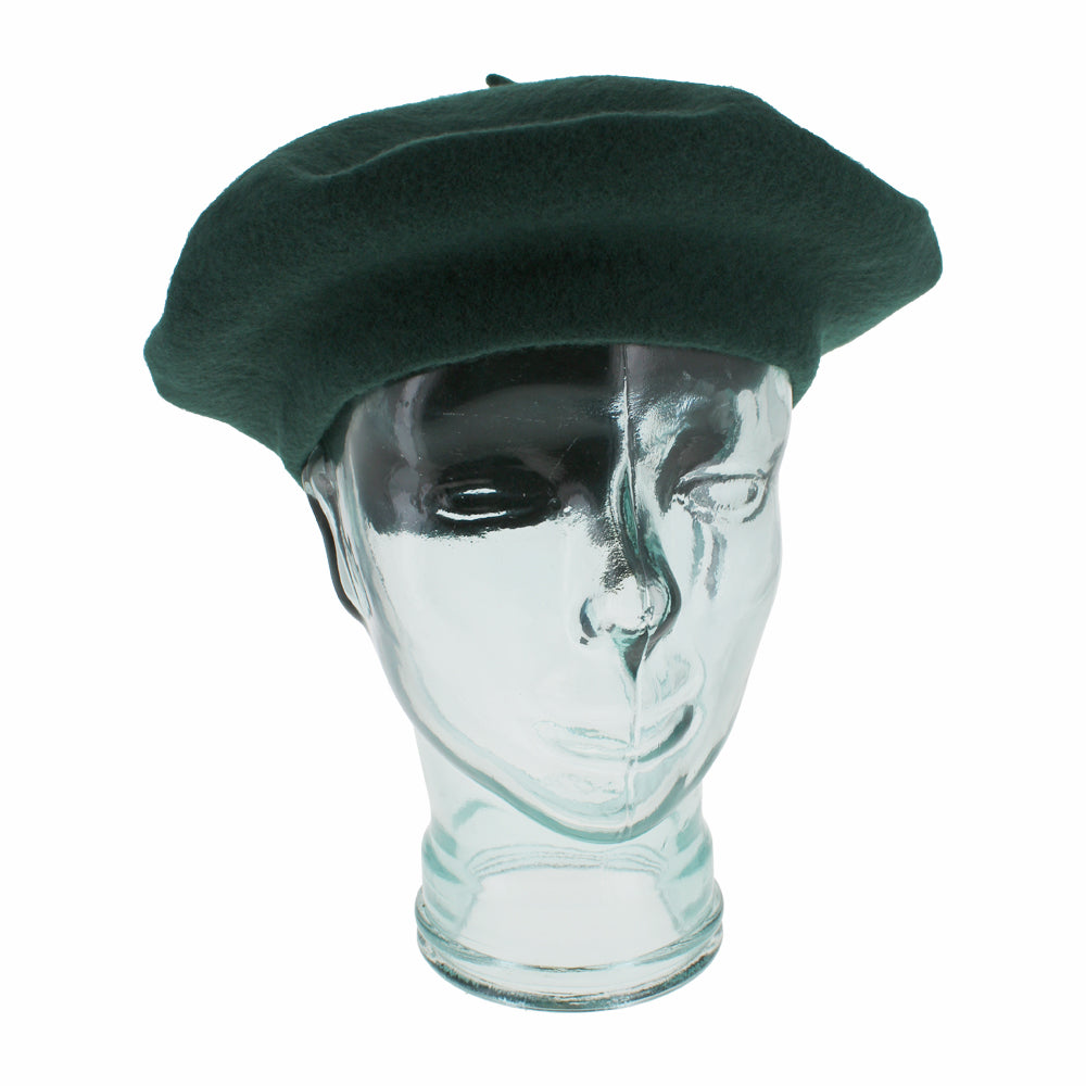 Green Kathy Jeanne wool beret, timeless chic style for fall and winter outfits