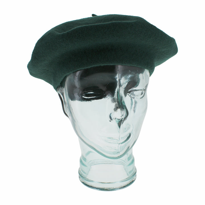 Green Kathy Jeanne wool beret, timeless chic style for fall and winter outfits