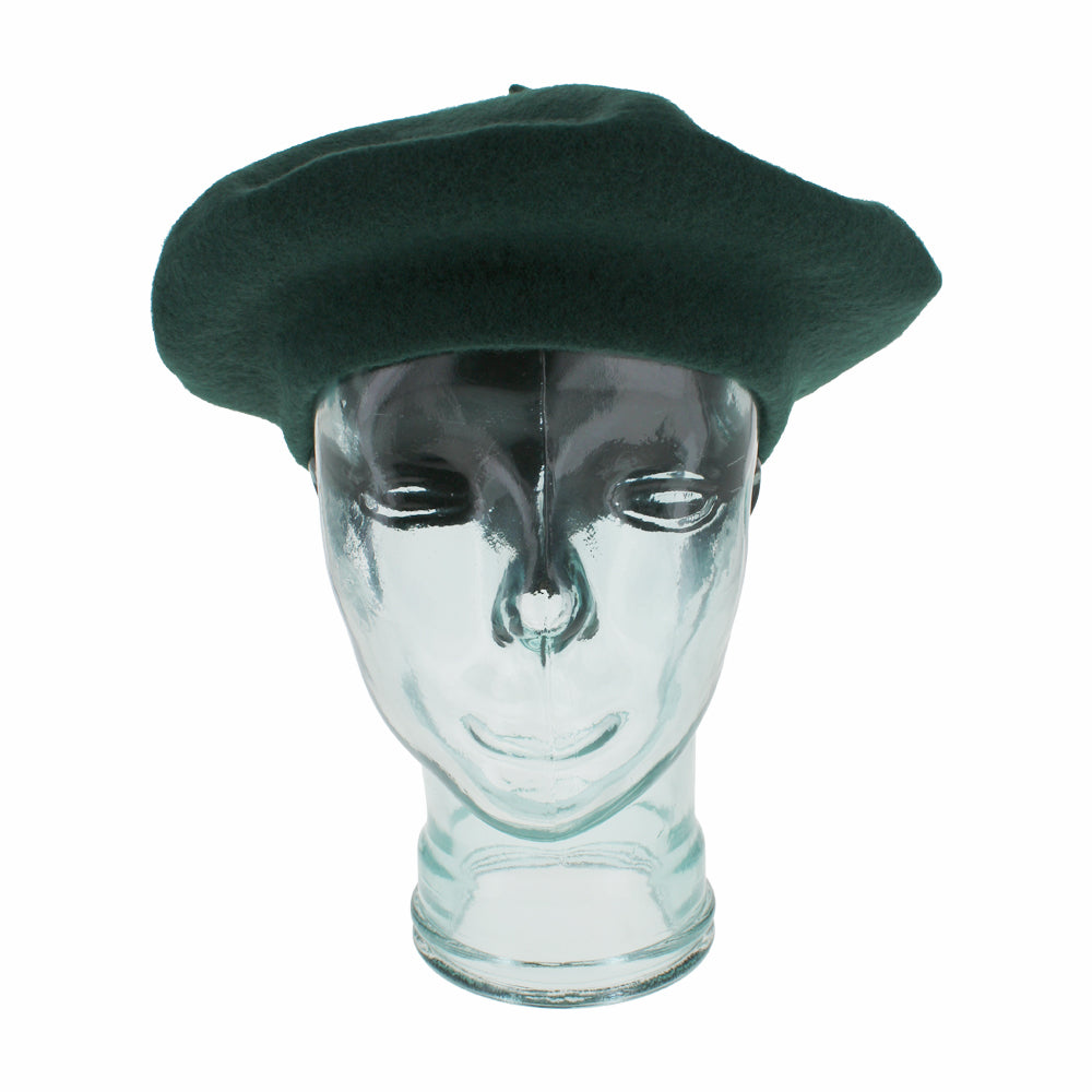 Luxury Kathy Jeanne Collection green wool beret, must-have seasonal accessory