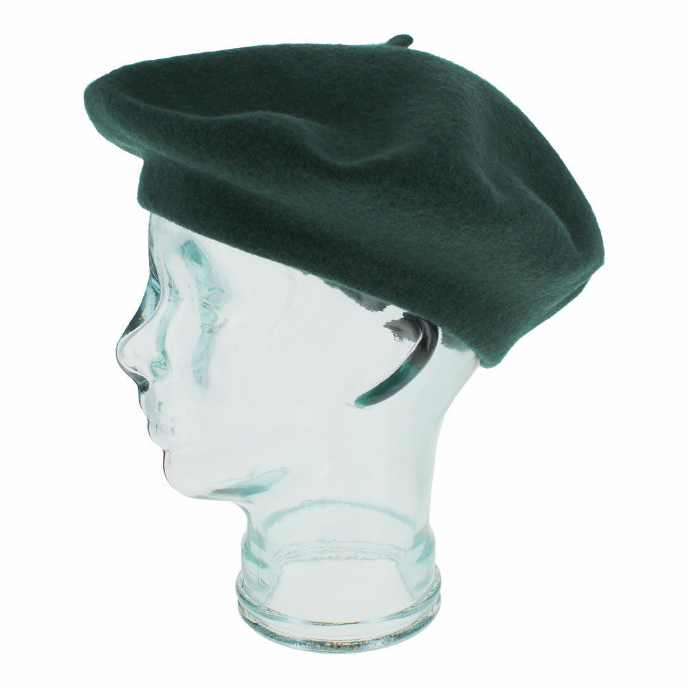 Green wool beret from Kathy Jeanne Collection, 100% wool Parisian-inspired hat