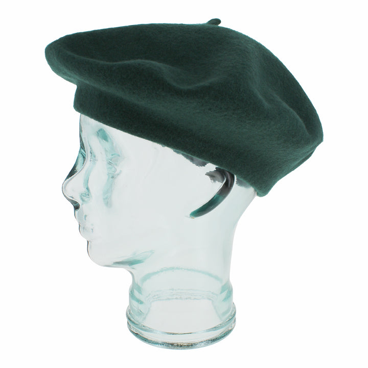 Green wool beret from Kathy Jeanne Collection, 100% wool Parisian-inspired hat