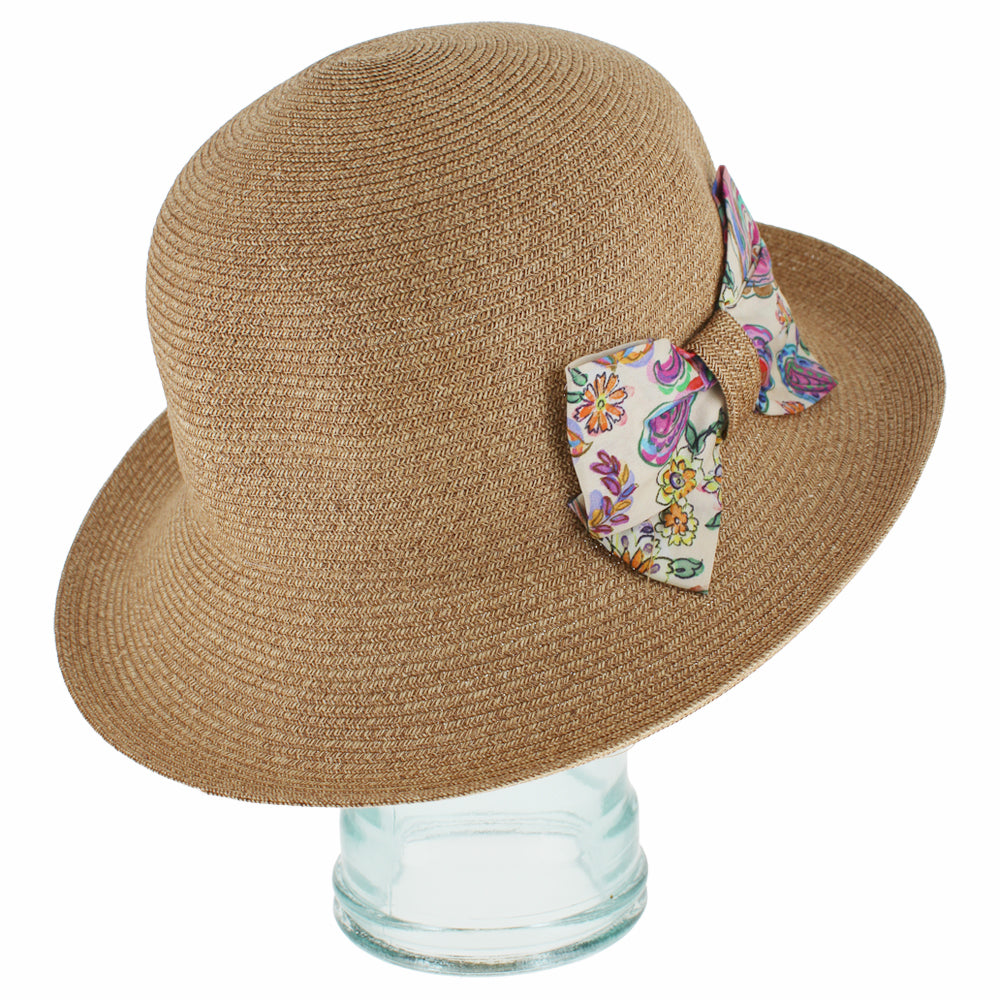 Natural paper yarn cloche hat with lightweight breathable summer comfort