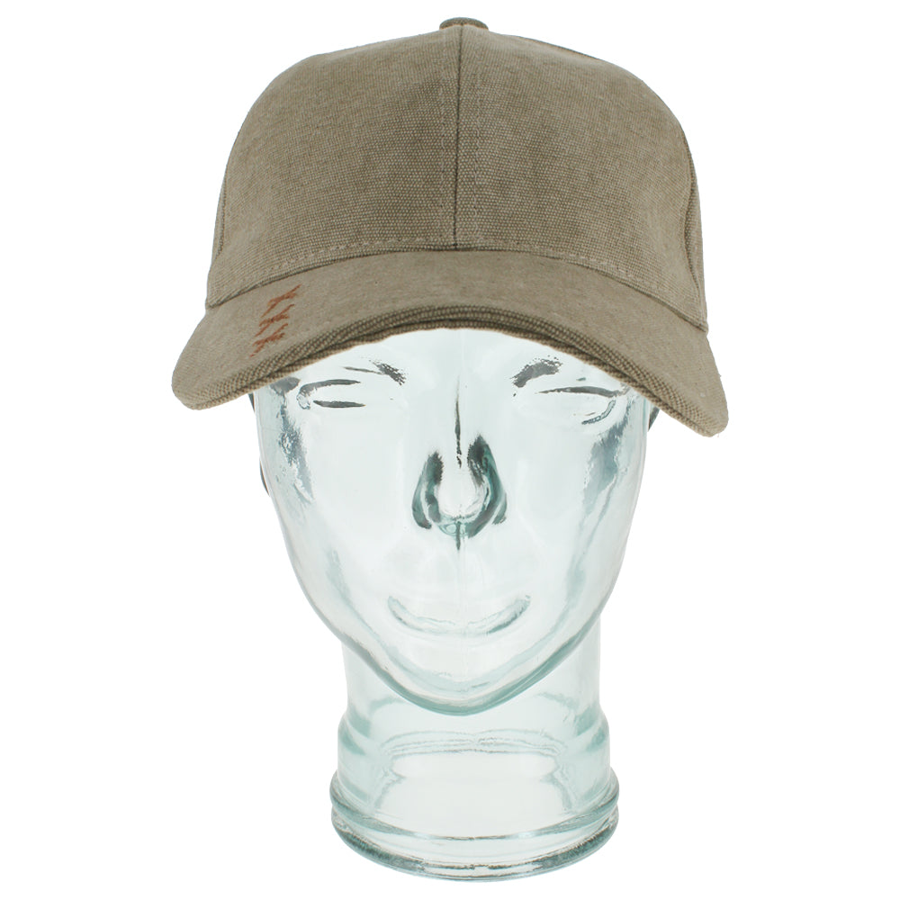 Khaki cotton baseball cap with lightweight feel for casual and travel use