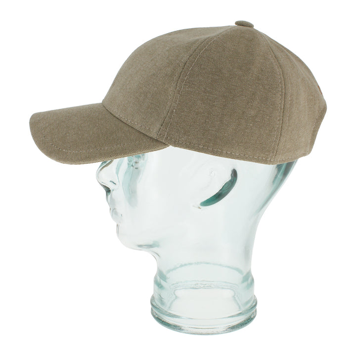 Khaki cotton baseball cap designed for outdoor wear and everyday styling