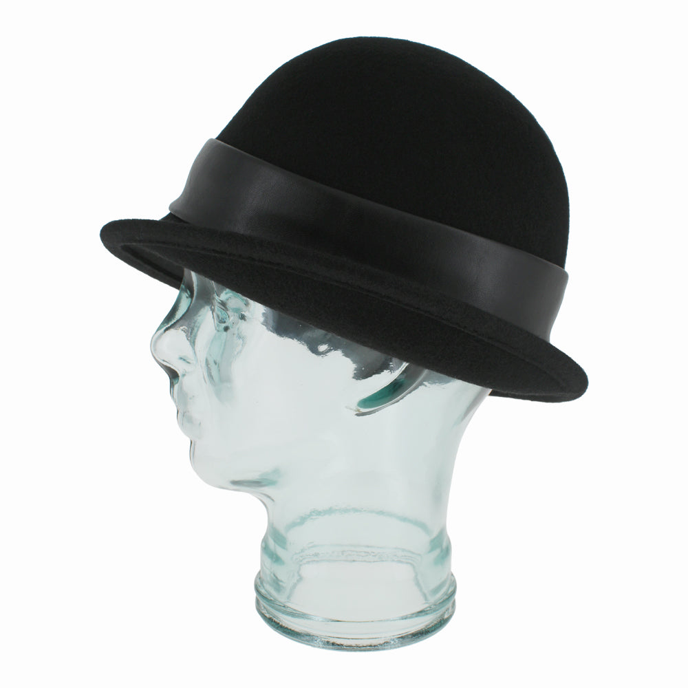 Black Belfry Carabelle cloche offering timeless wool construction and vintage charm