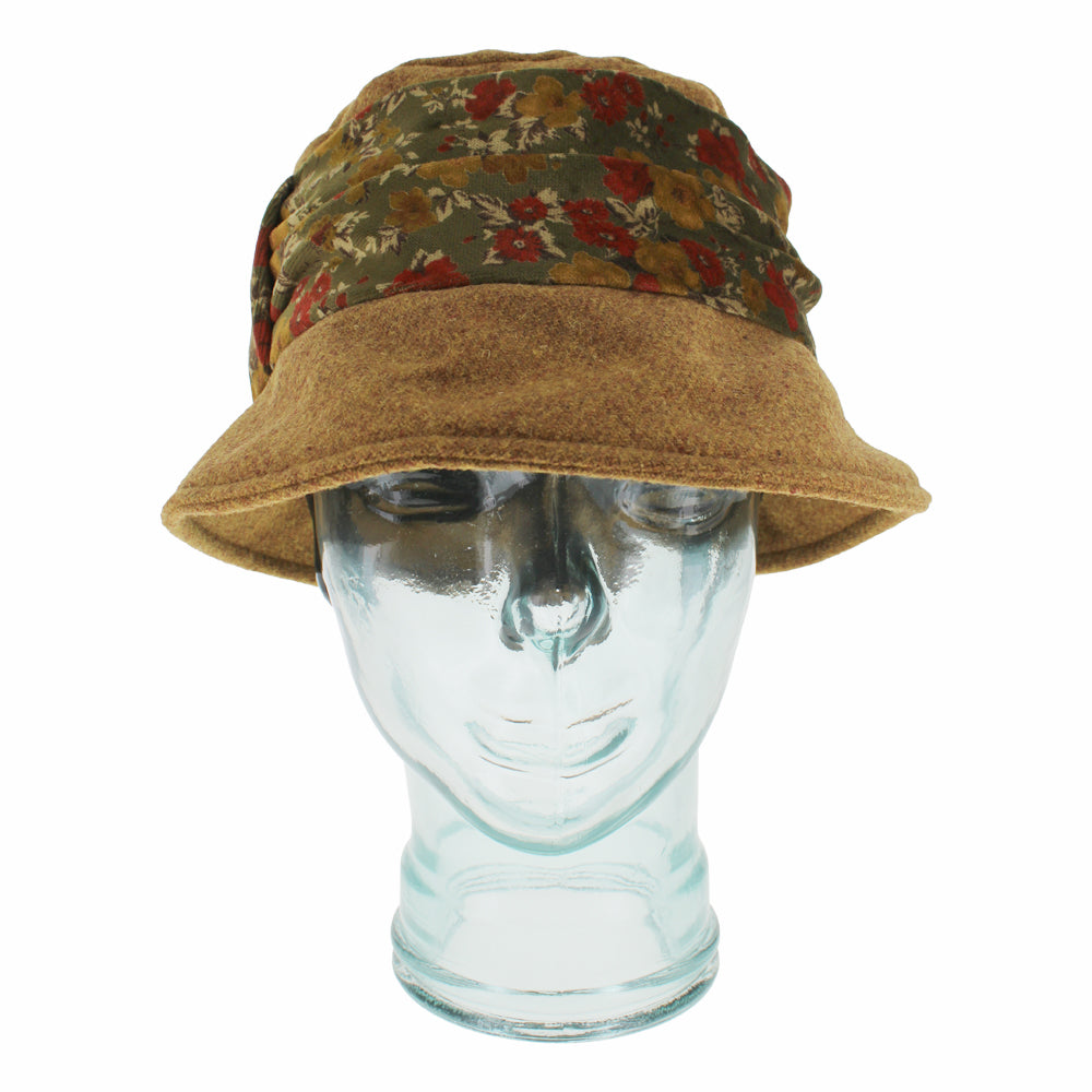 Belfry Cassio gold wool bucket hat with lined interior for comfort and cool-weather wear