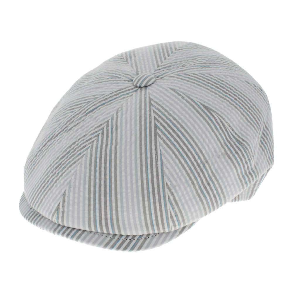 Belfry Cleto - Belfry Italia Unisex Hat Cap Hats and Brothers White/ Striped Seersucker Small Hats in the Belfry