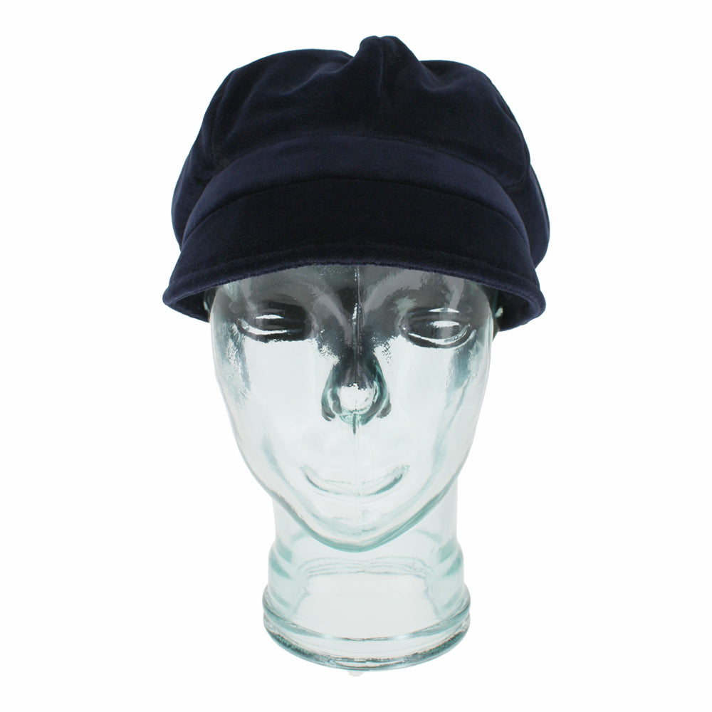 Belfry Dania navy velvet mod cap designed for timeless elegance and everyday chic