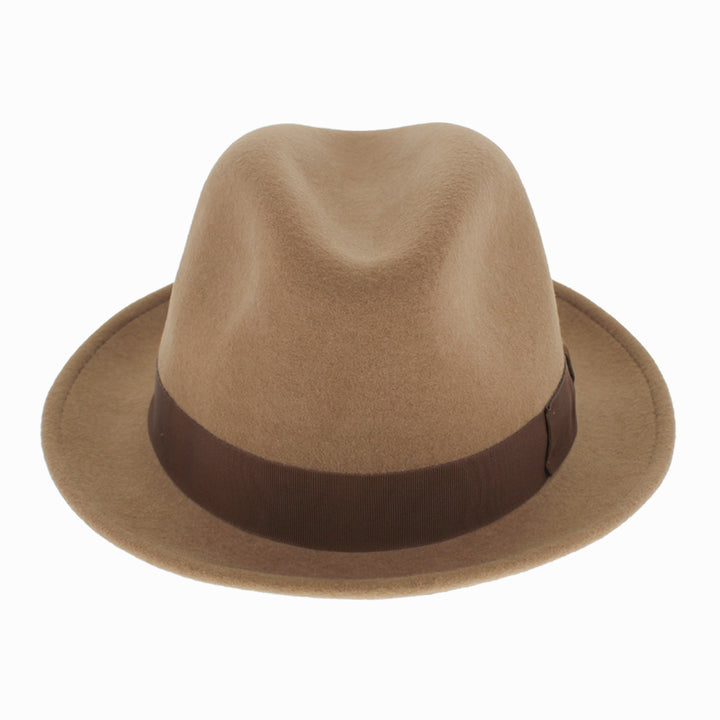 Argill Belfry Dolore packable wool stingy-brim fedora with center crease for travel-ready winter wear