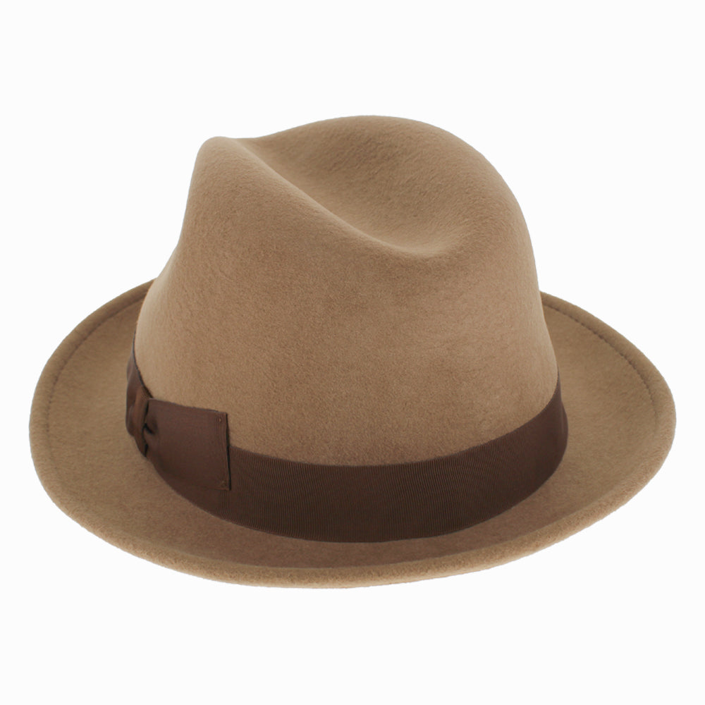Argill wool Dolore stingy-brim fedora with center crease, ideal for modern fall winter looks