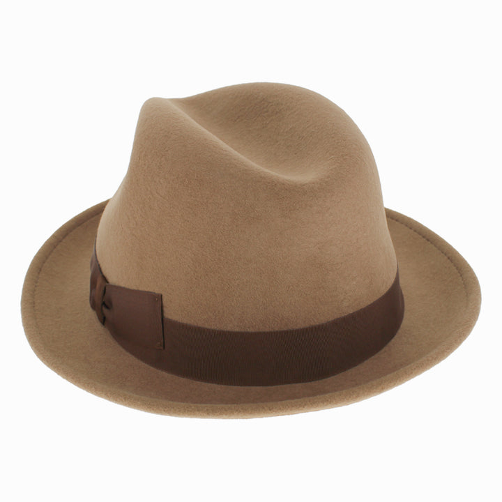 Argill wool Dolore stingy-brim fedora with center crease, ideal for modern fall winter looks