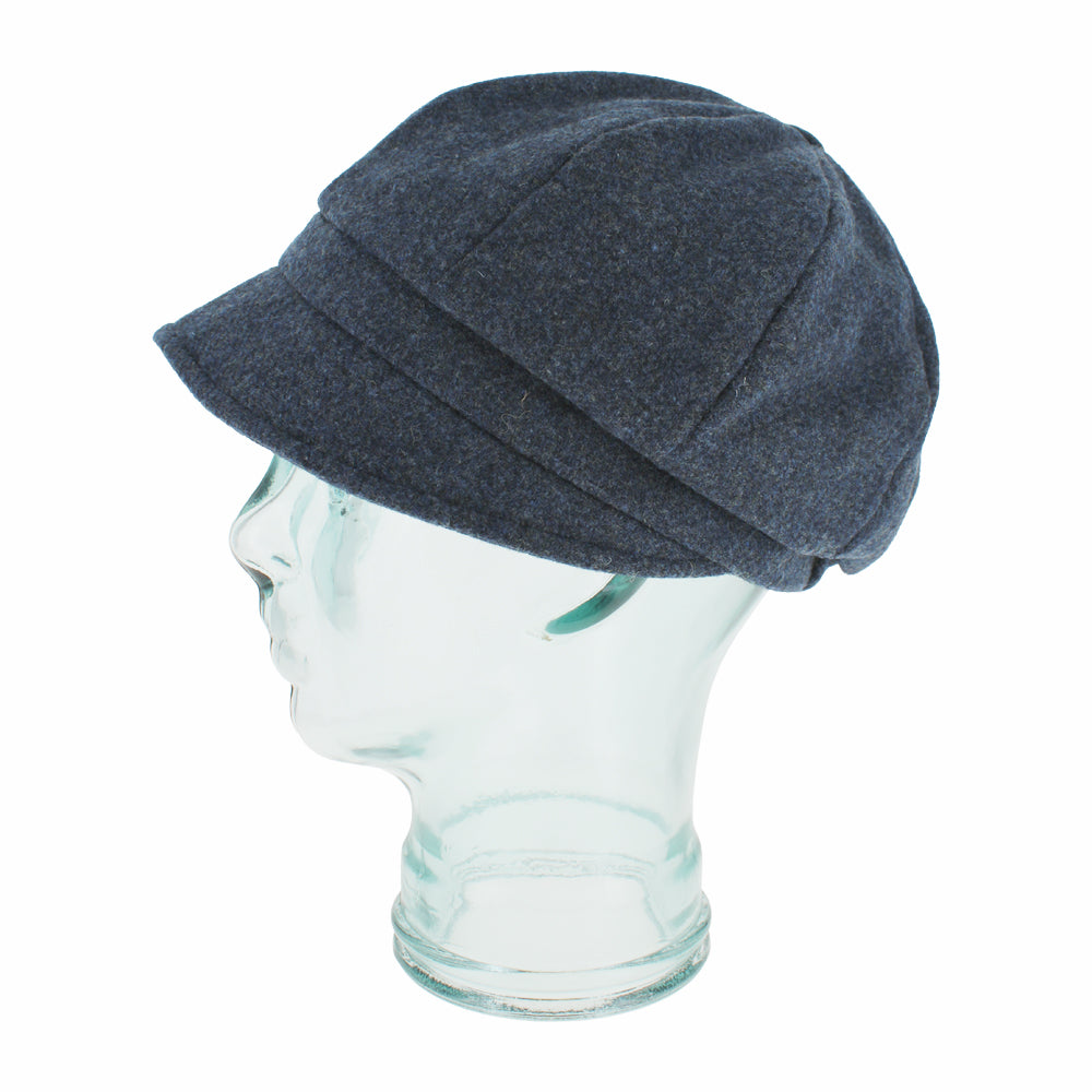 Blue Belfry Edda mod cap made from warm Shetland wool for refined everyday style