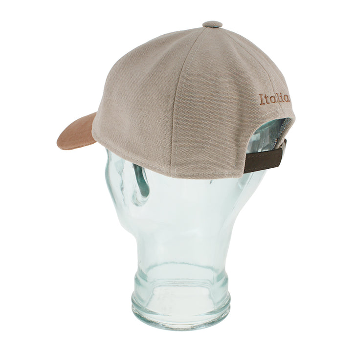 Lightweight dune adobe baseball cap with structured shape and contrast brim