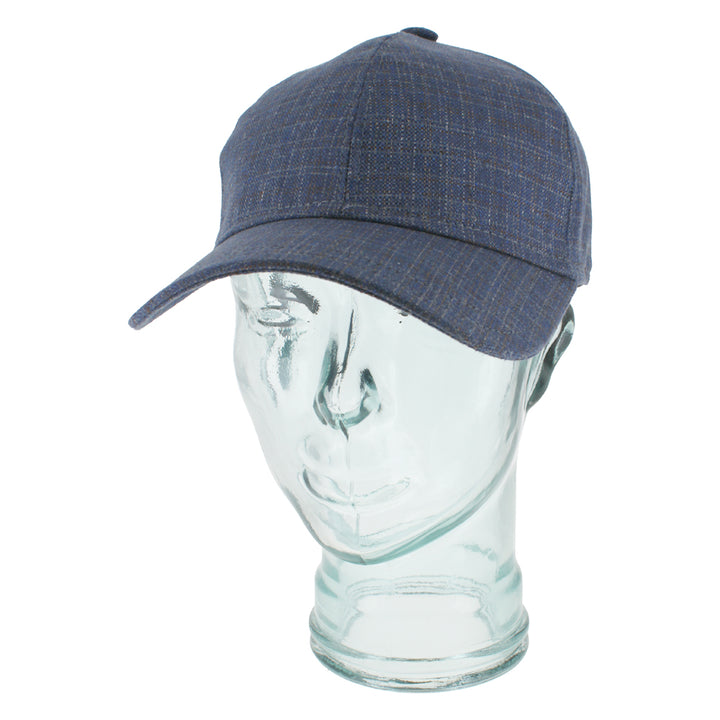 Navy silk baseball cap with lightweight breathable design and soft cotton lining