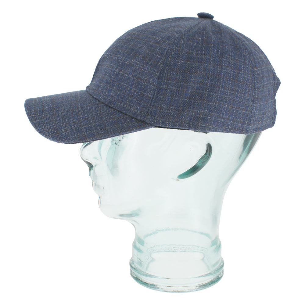 Belfry Ferrara navy silk baseball cap with smooth finish and refined style