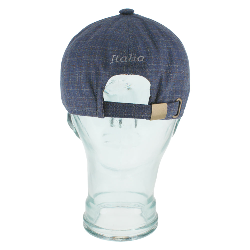 Lightweight navy silk baseball cap with sleek design for casual and smart wear