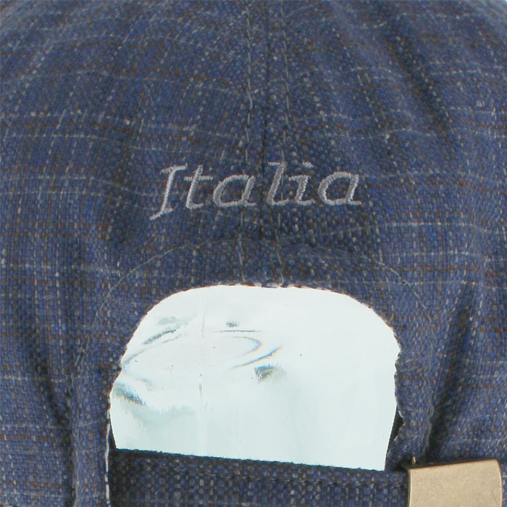 Navy silk baseball cap with cotton lining for comfortable everyday styling