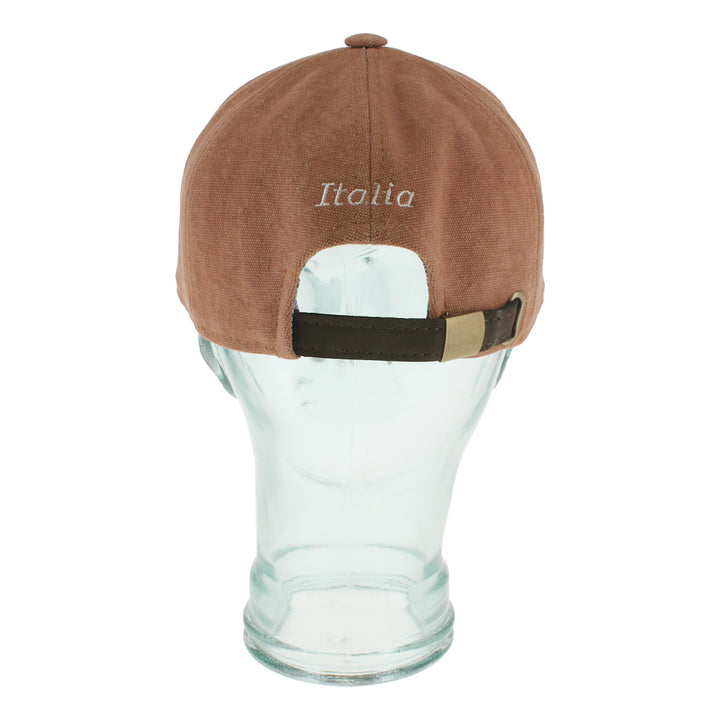 Dune canvas baseball cap with leather adjuster for adjustable comfortable fit