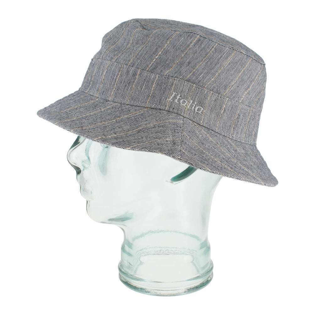 Belfry Guarneri blue bucket hat with cotton fabric and relaxed casual design