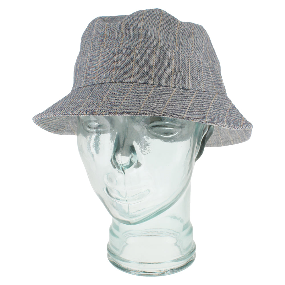 Blue bucket hat with denim style look and lightweight breathable everyday comfort