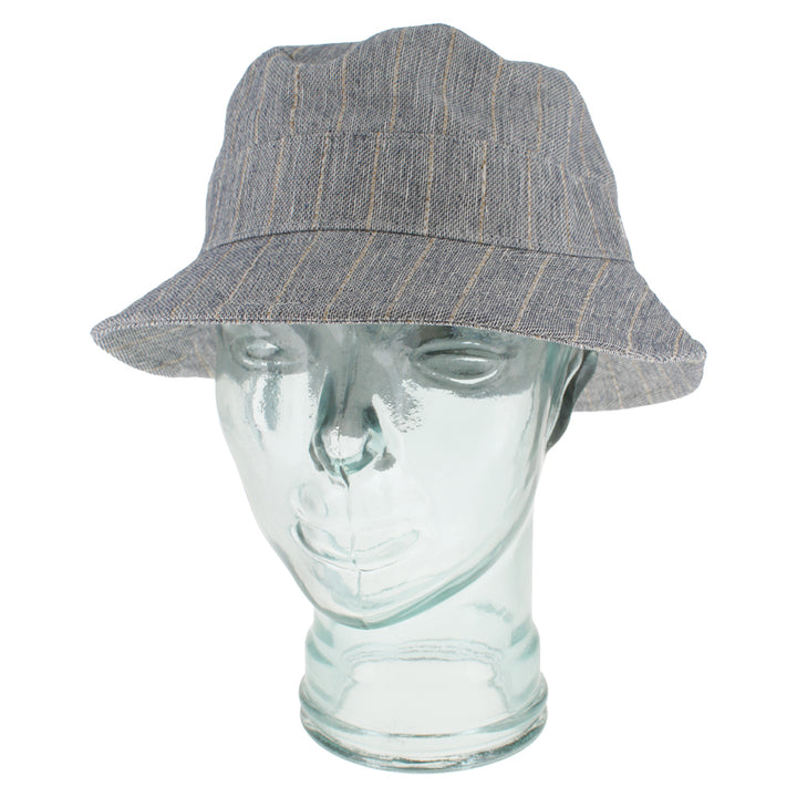 Blue bucket hat with denim style look and lightweight breathable everyday comfort