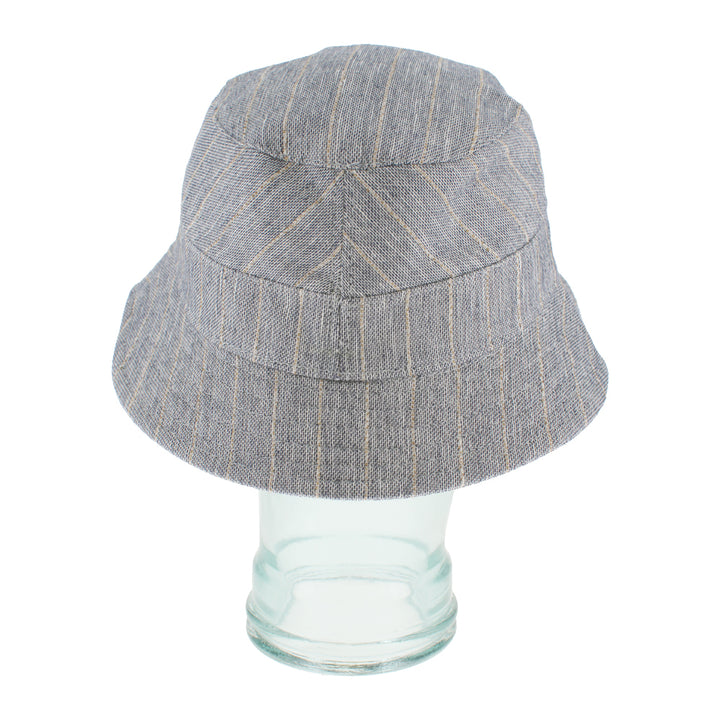 Blue cotton bucket hat with breathable construction for outdoor and summer wear