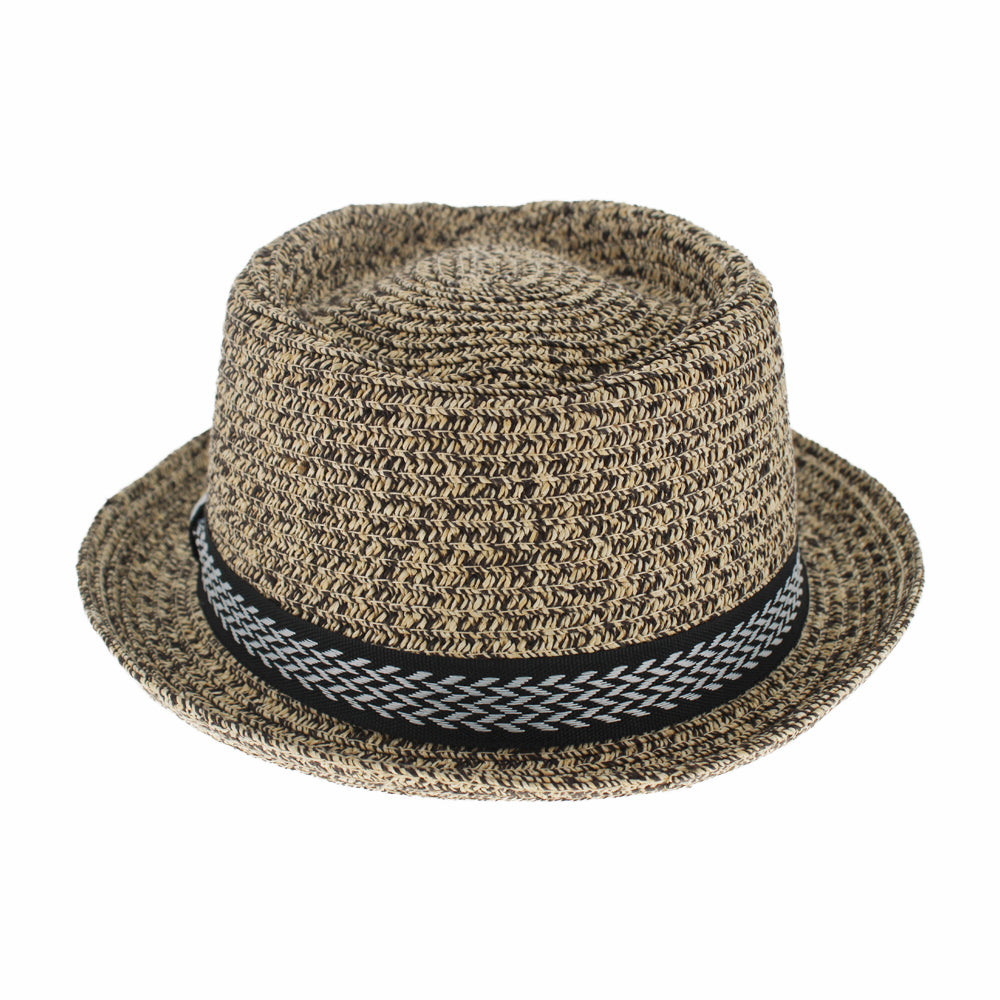 Men's Women Crushable Pork Pie Hats Summer Straw Pork Pie