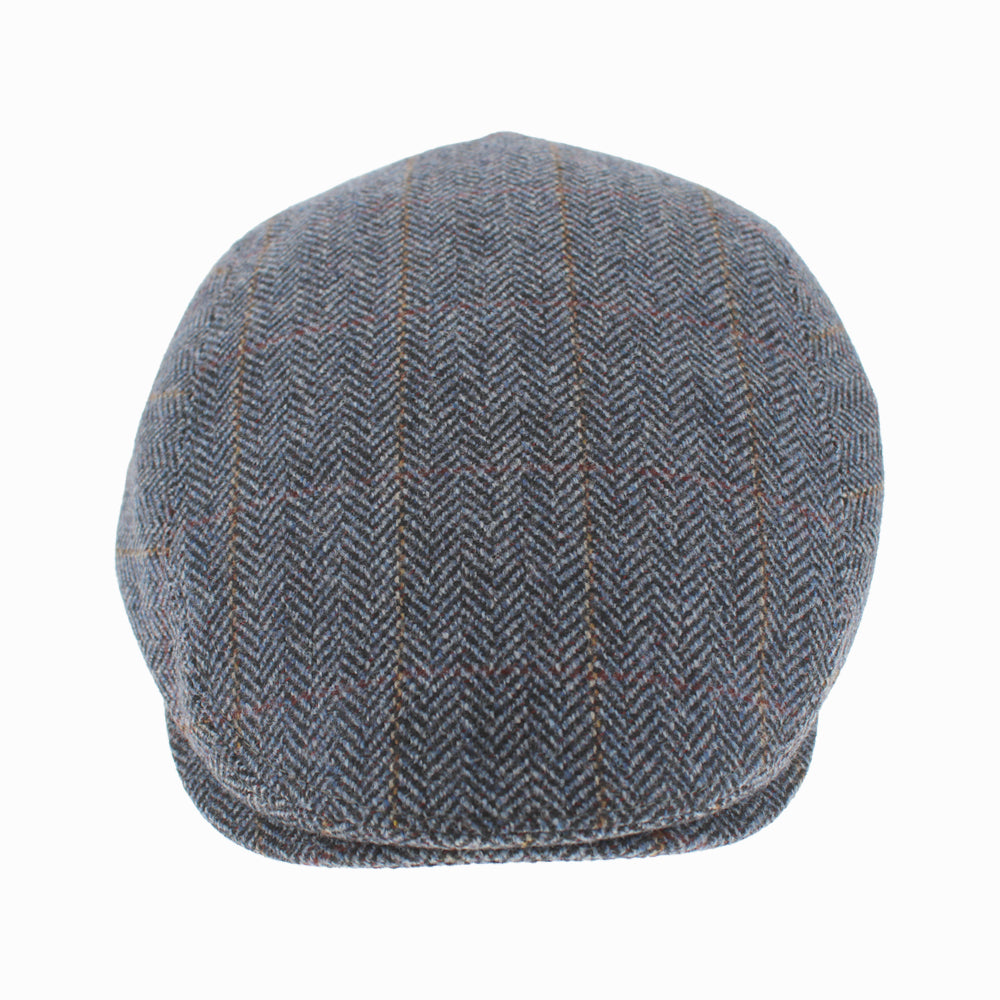 Blue Belfry Libero wool-cashmere herringbone flat cap, refined cold-weather fashion accessory