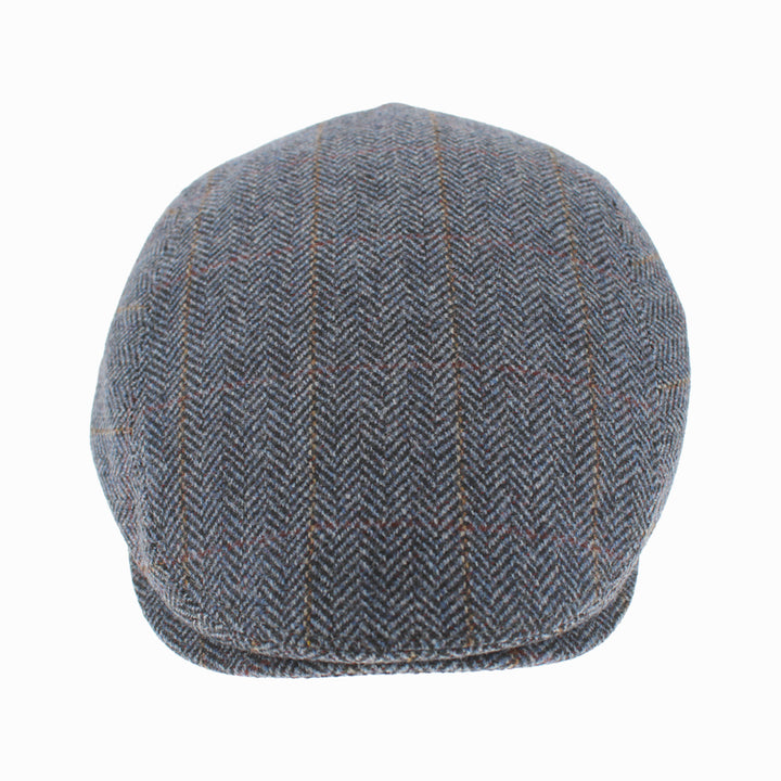 Blue Belfry Libero wool-cashmere herringbone flat cap, refined cold-weather fashion accessory