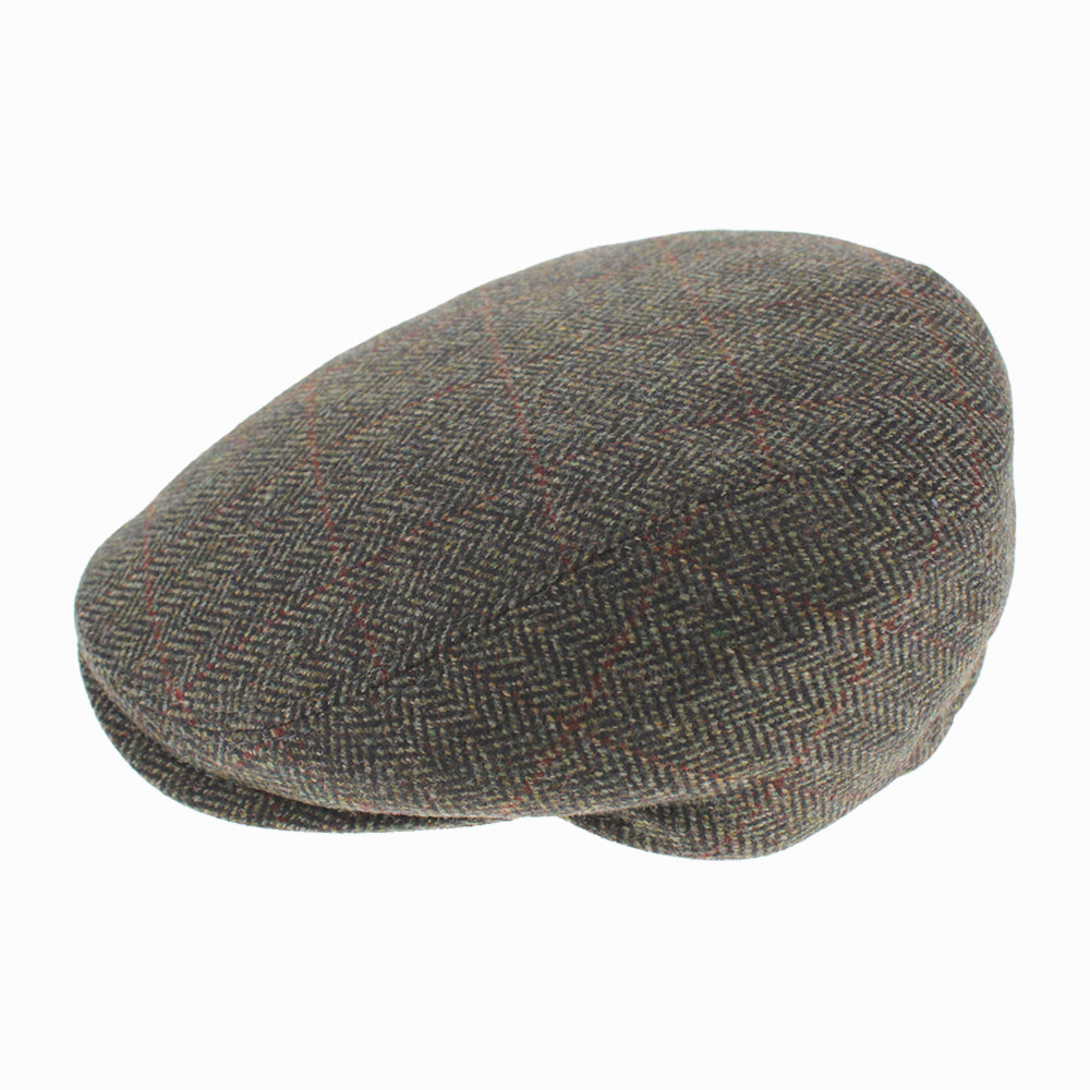 Classic Belfry Italia Libero flat cap in green, handcrafted wool and cashmere blend