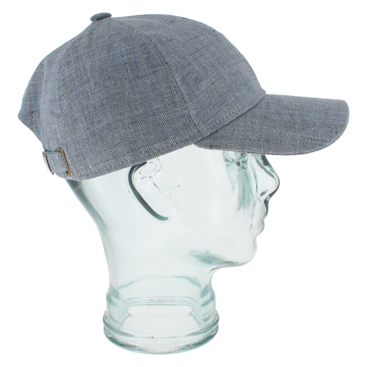 Belfry Italia blue baseball cap with linen fabric and refined textured design