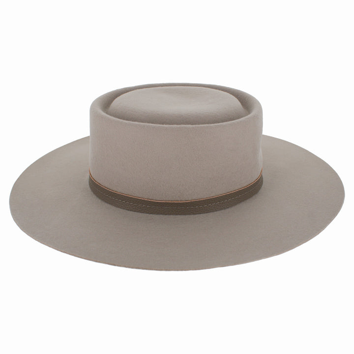 Belfry Mirta nude bolero hat offering classic structure with warm wool construction