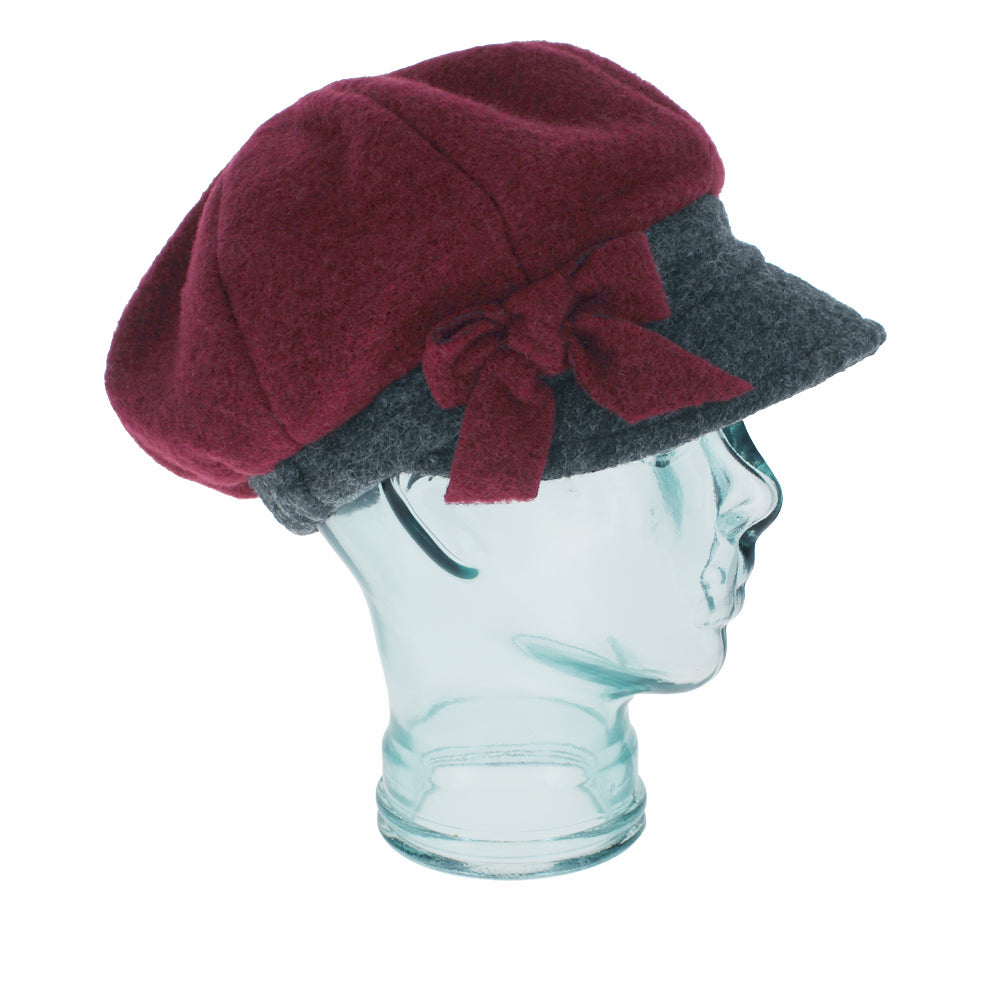 Belfry Nicolodi wine women's cap crafted from a lightweight and durable wool blend